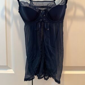 La SENZA Midnight Blue Lace Chemise